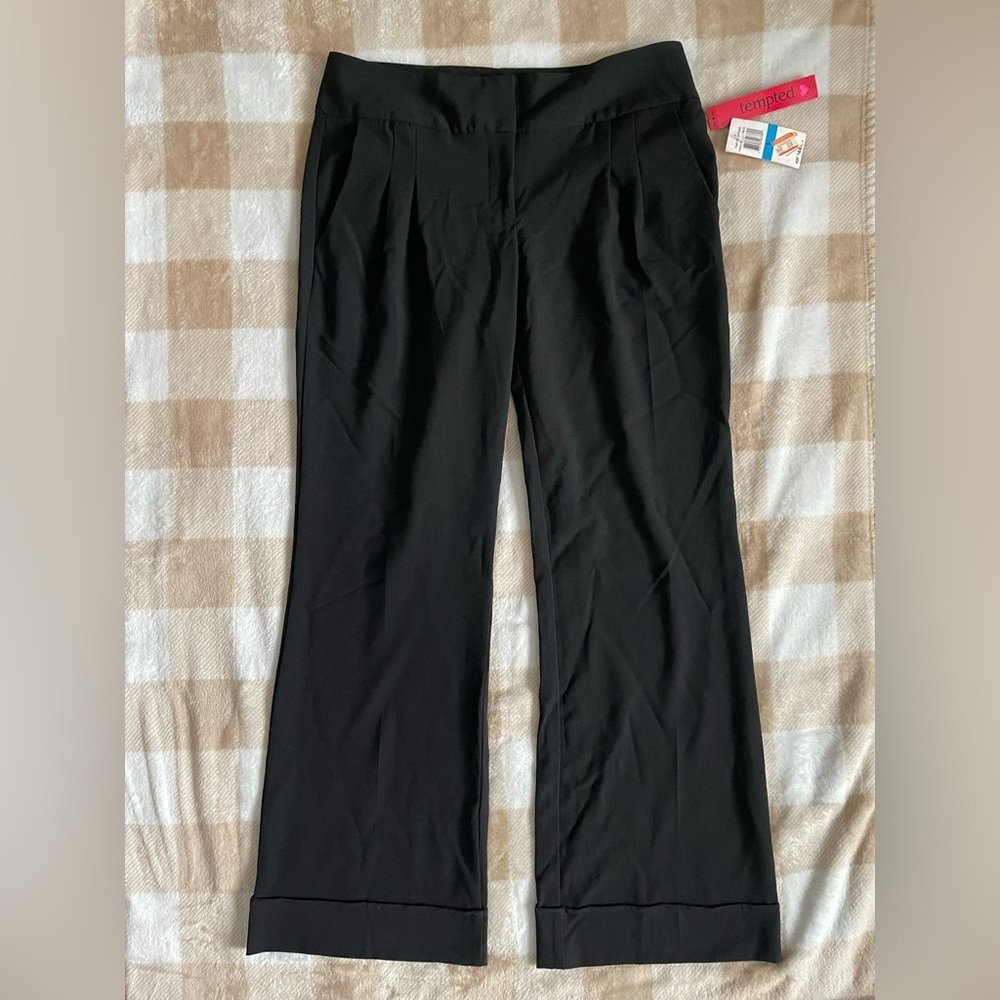 Tempted Black Boot Cut Dress Pants NWT